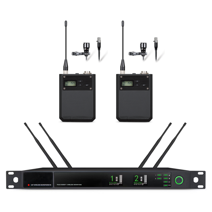 BK-9732  U段一拖二無線頭戴（領(lǐng)夾）