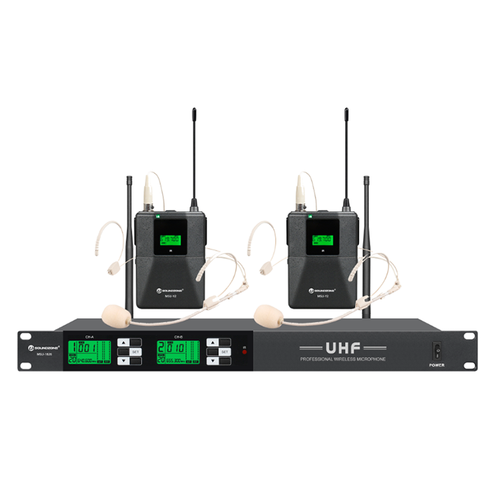 MSU-1826  無(wú)線一拖二頭戴話筒