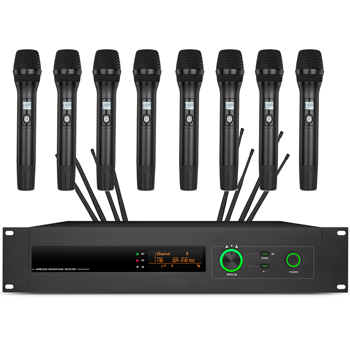 XLM-8678  遠(yuǎn)距離無(wú)線真分集一拖八手持麥克風(fēng)